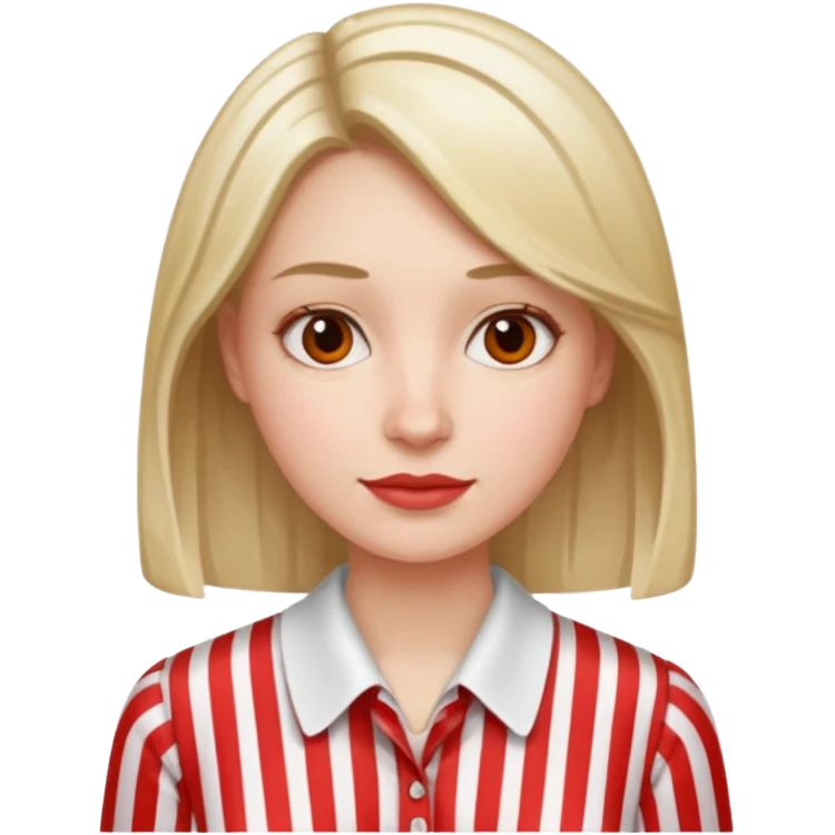 woman with red Striped Shirt not a t shirt emoji