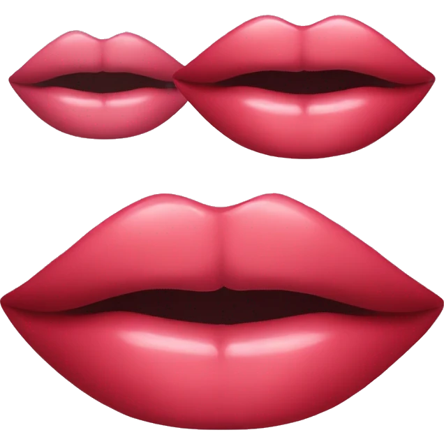 Lips with lipgloss  emoji