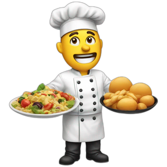 Chef reacting to the food emoji