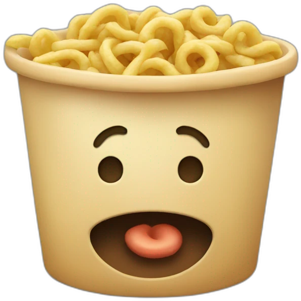 Un caca qui mange des nouilles emoji