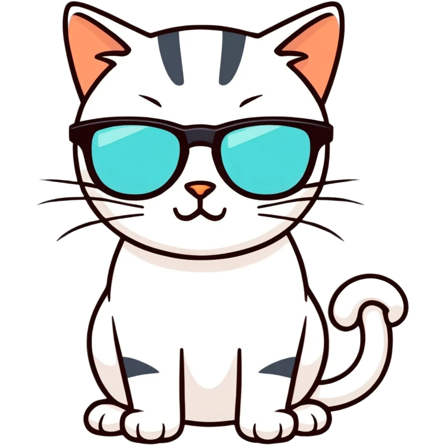 Cat with sunglasses emoji
