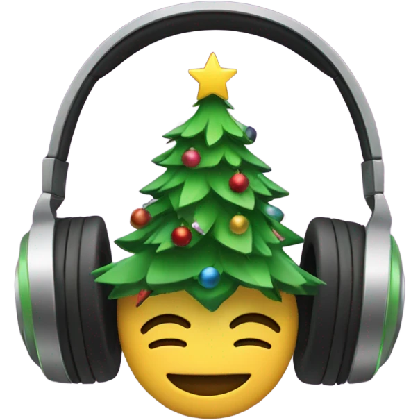 christmas tree inside headphones  emoji