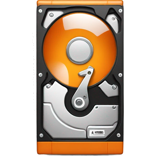 LaCie Hard Drive orange emoji