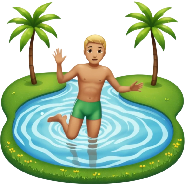 swimming in park emoji