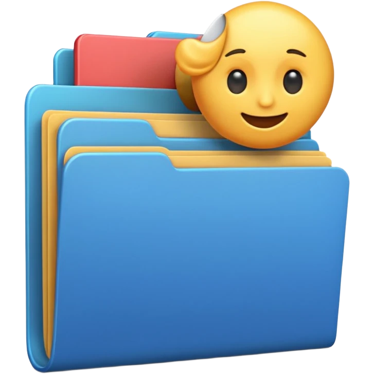 Folder with wideo 3d real emoji