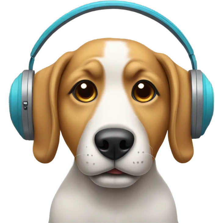 dog with headphones emoji