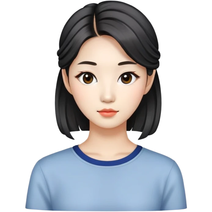 Korean woman in her 20s with modern hairstyle emoji