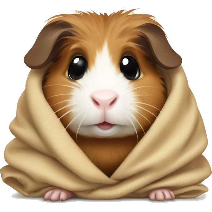 Guinea pig with beige blanket emoji