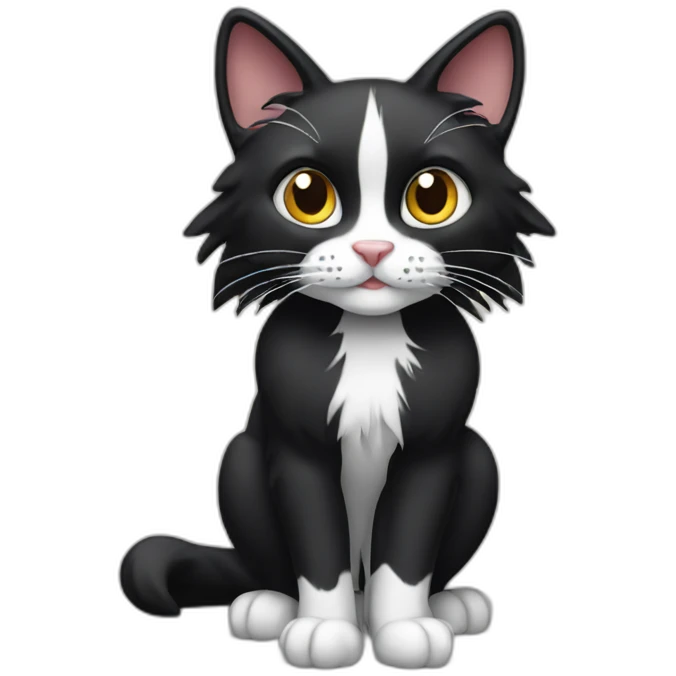 sylvester cat with long hair emoji