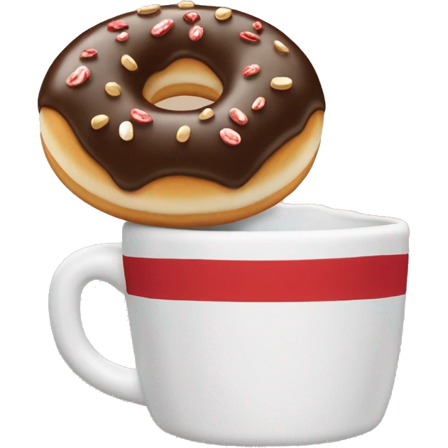 “Tim Hortons store with a red and white color scheme, featuring the classic Tim Hortons logo, a warm and welcoming design that represents a popular coffee and donut shop.” emoji
