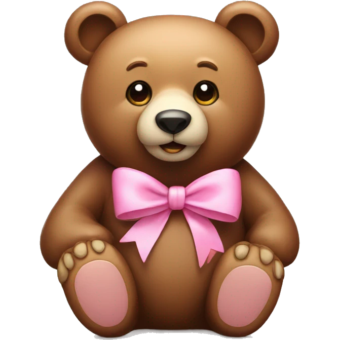 bear with pink bow emoji