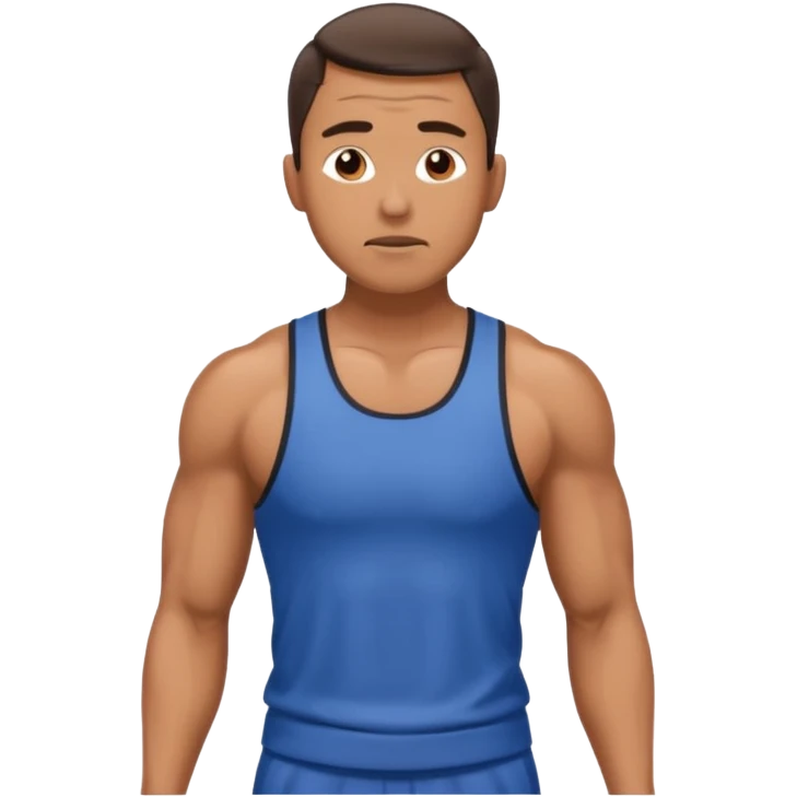 guy breathing in gym clothes emoji