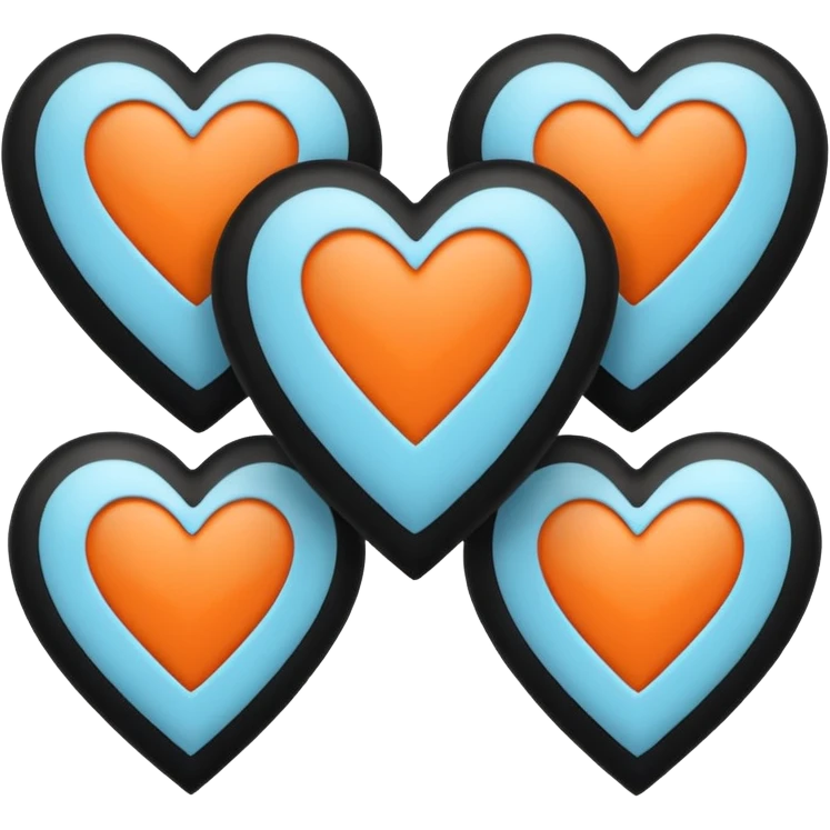 Create a regular heart emoji with the same patterns and color as Lando Norris's 2025 helmet emoji