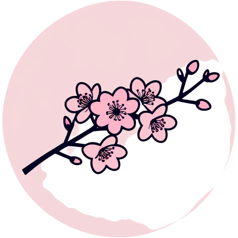 beautiful pink sakura cherry blossom flower emoji