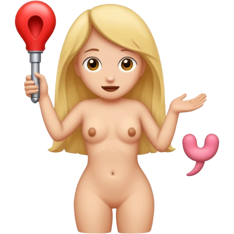 Une fille nue avec un penis dans le vagin emoji