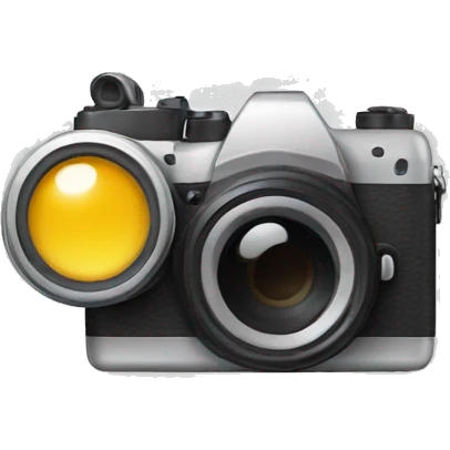 Eyebrow up Emoji holding camera emoji