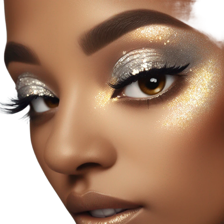Glittery silver eyeshadow  emoji