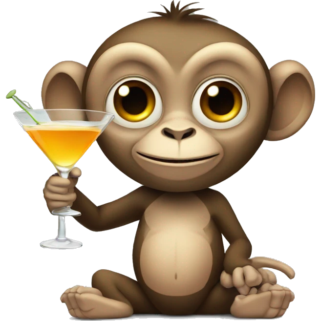 monkey with a martini emoji