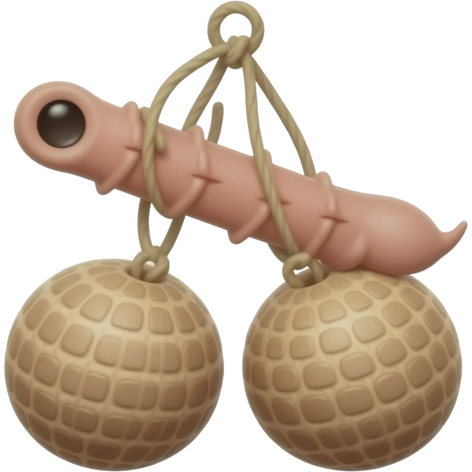 Long Dick with balls hanging emoji
