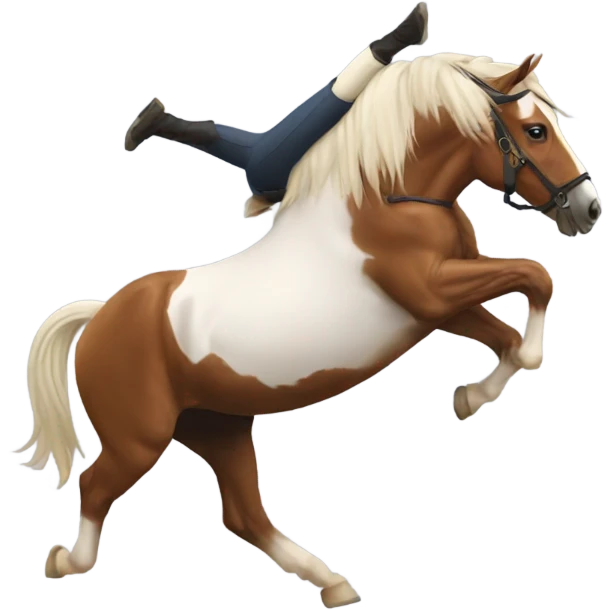 Horse doing backflip emoji
