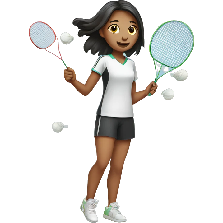 girl playing badminton emoji