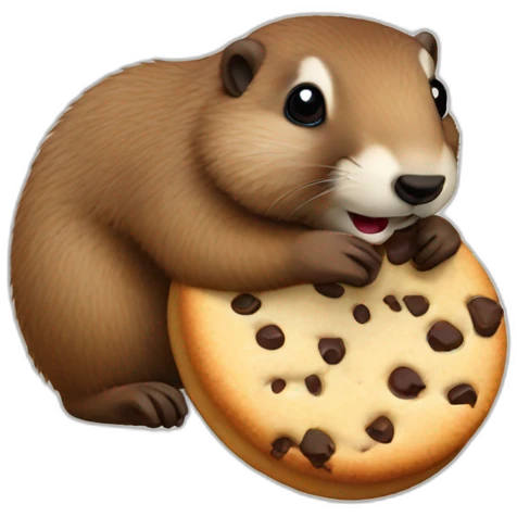 Marmot eating a cookie emoji