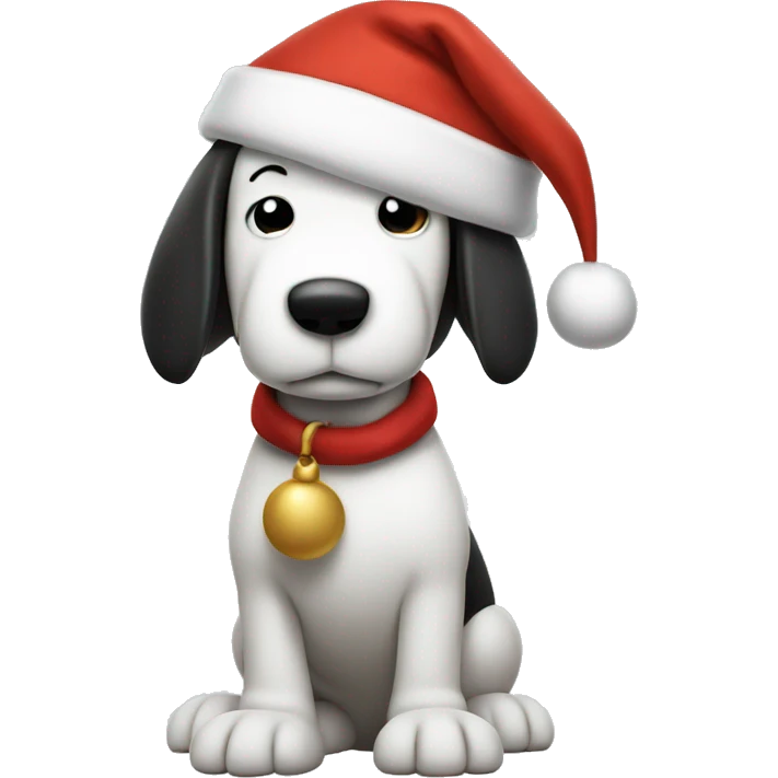 Snoopy wearing Santa’s Hat emoji
