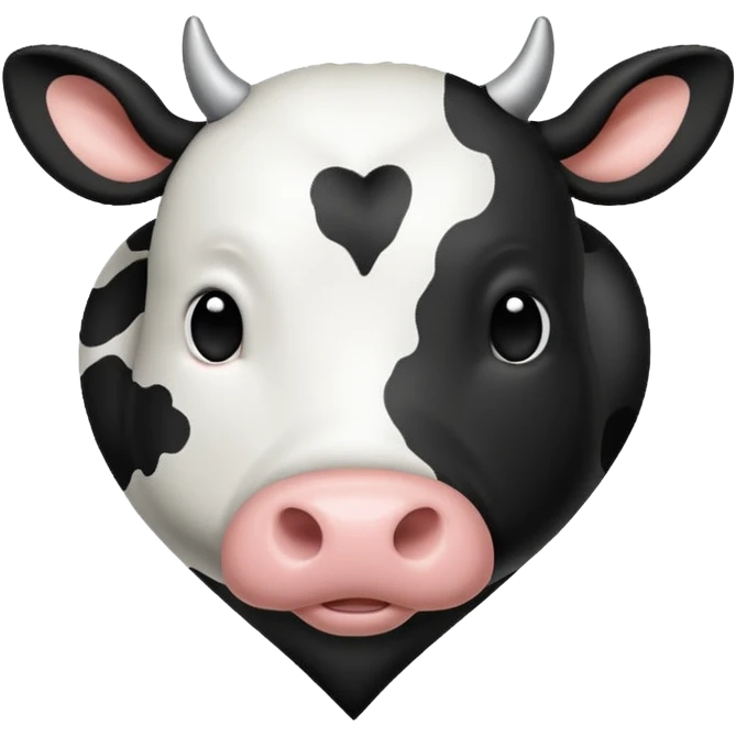 cow print heart emoji