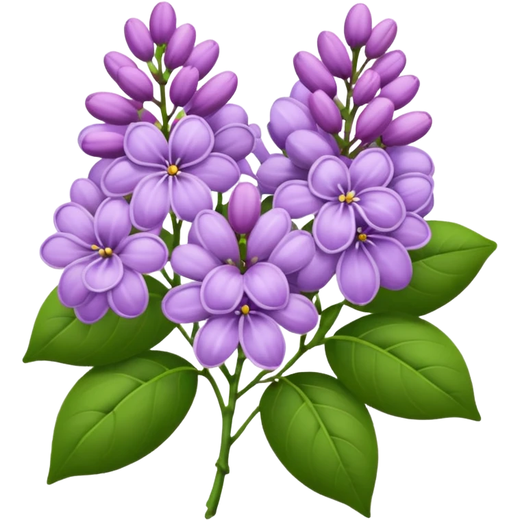 Hyperrealistic lilac flowers emoji