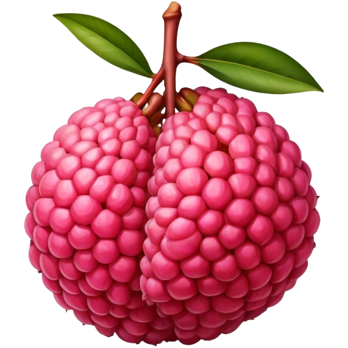lychee fruit with reddish-pink rough outer skin, some peeled showing white juicy flesh emoji