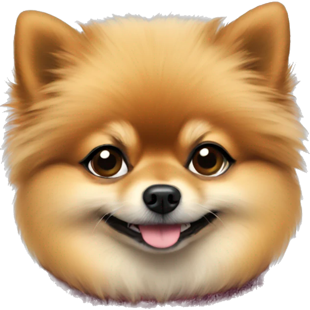 Pomeranian in sweater emoji