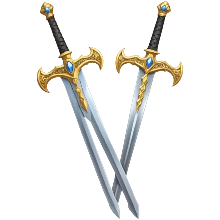 Two Golden royal swords emoji