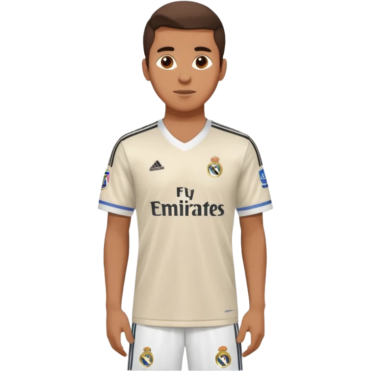Male wearing Real Madrid jersey emoji