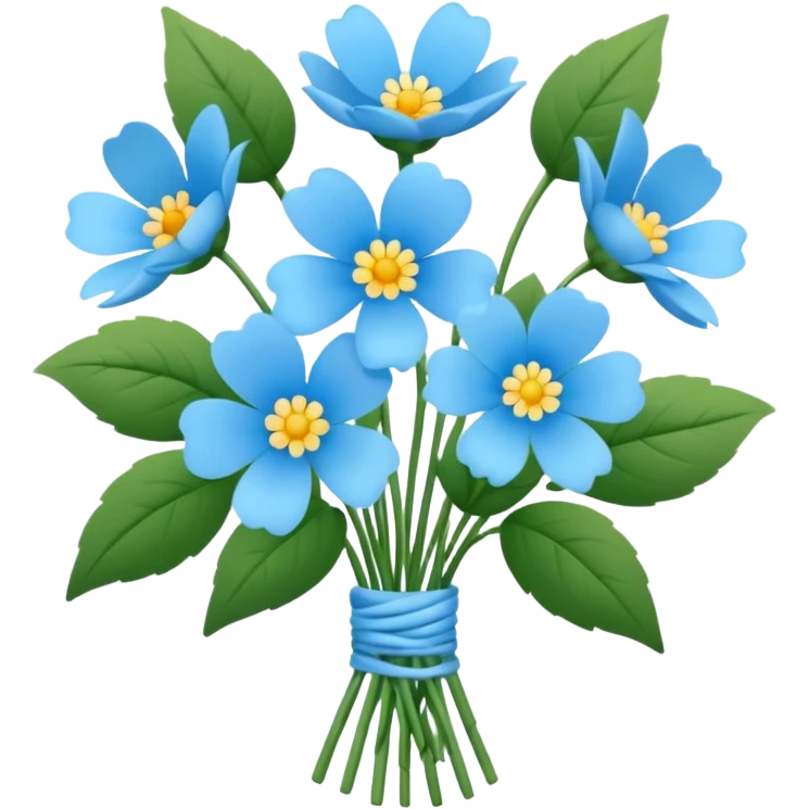 pale blue flower bouquet emoji