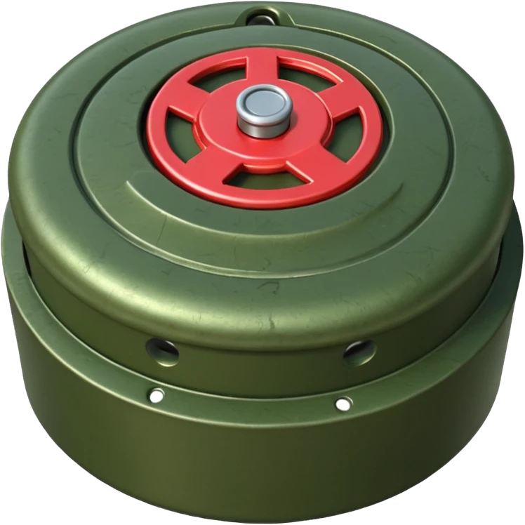 military green anti-personnel mine emoji