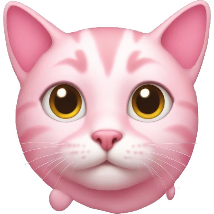 Pink cute cat emoji