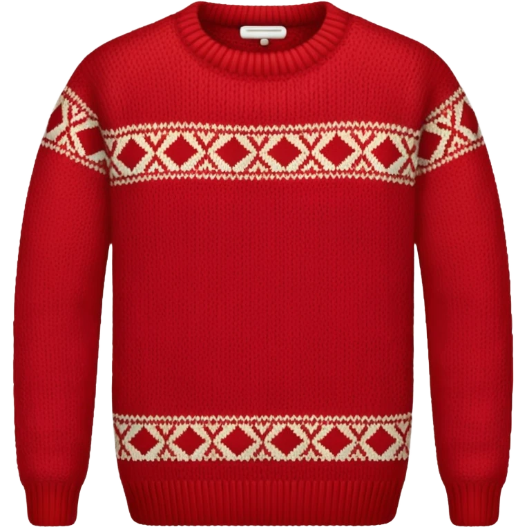 patterned red sweater emoji
