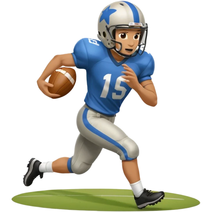 A person playing football on the field emoji