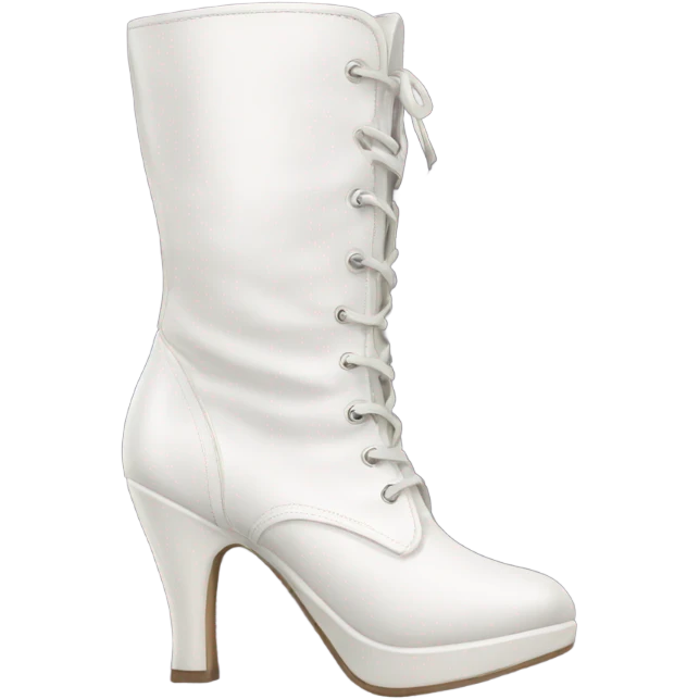 white high heeled leather boots emoji
