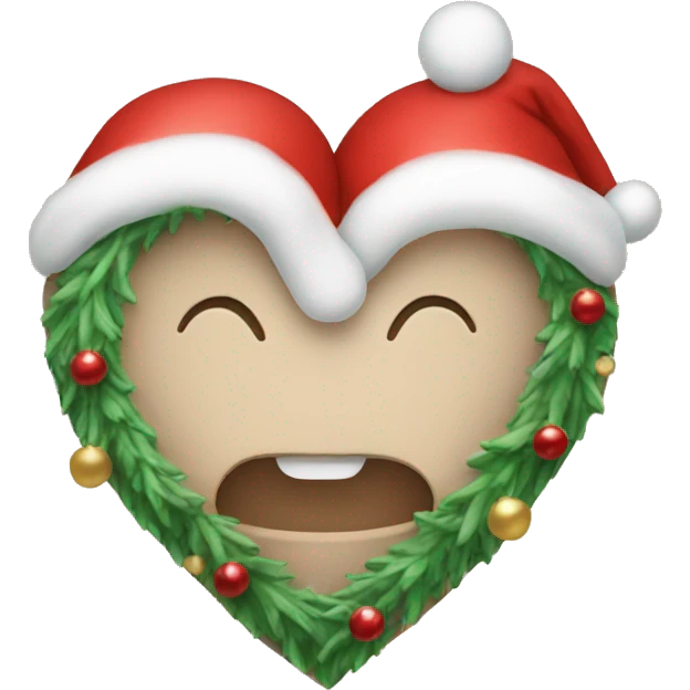 Christmas theme heart emoji