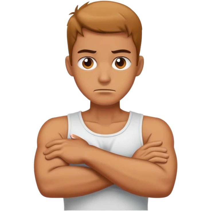 arms crossed holding neck mad  emoji
