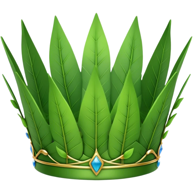 Crown made of leaves emoji