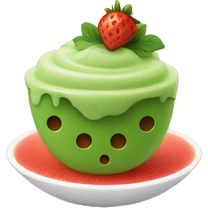 Strawberry matcha emoji