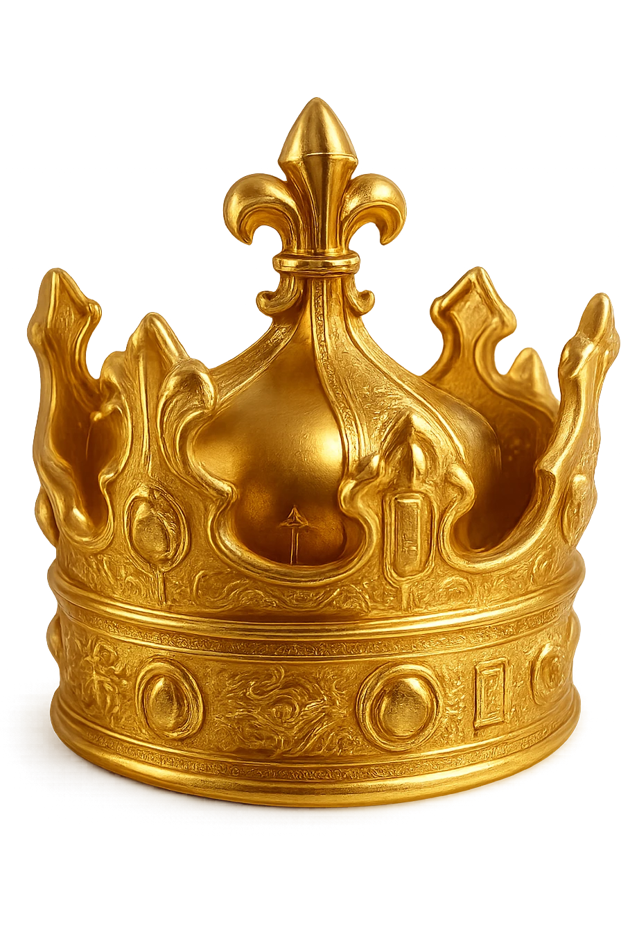 golden crown, ornate, with jewels emoji