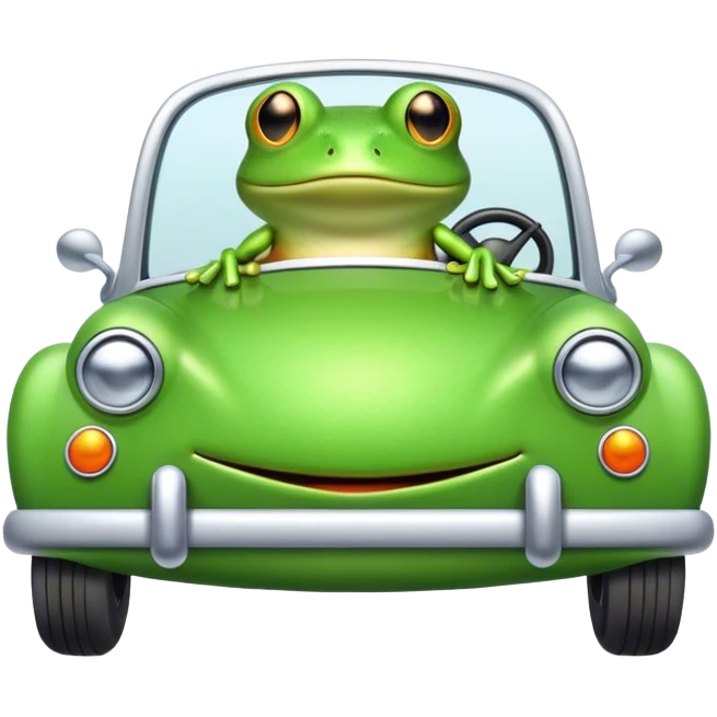 Frog driving  emoji