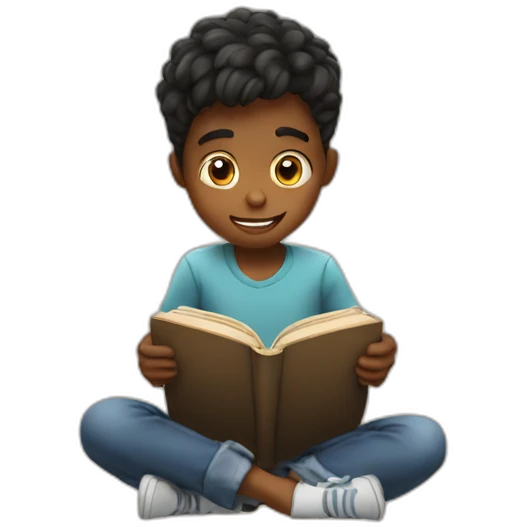 boy read a book emoji