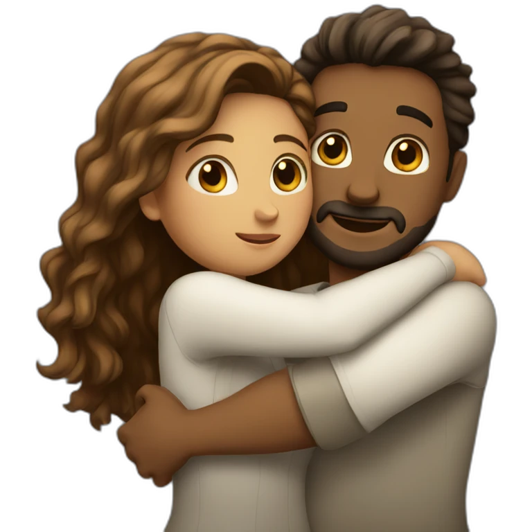 Hugging couple emoji