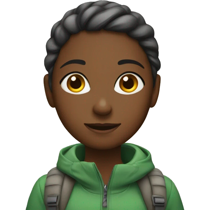 Girl at mountain emoji