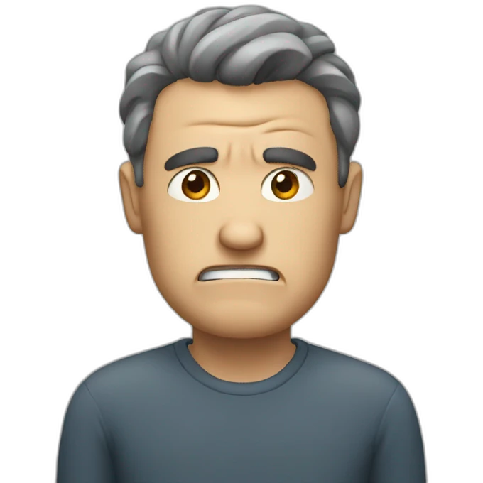 a man angry emoji