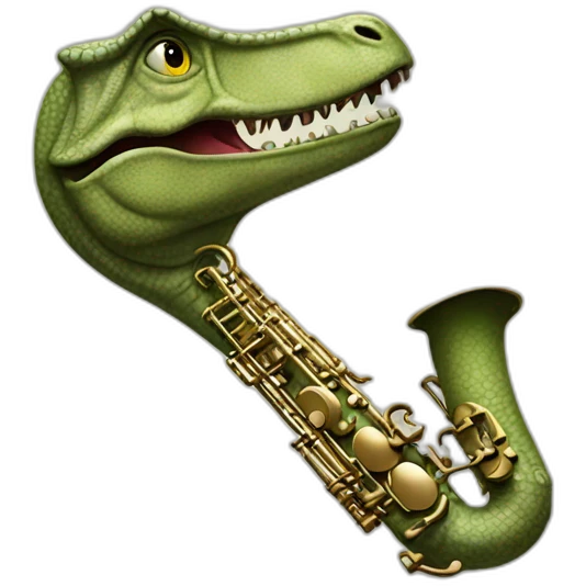 dinosaurio saxofon  emoji